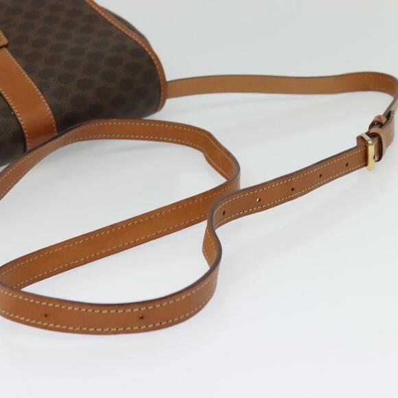 CELINE Macadam Canvas Shoulder Bag Pvc Brown Gold - Picture 7 of 12